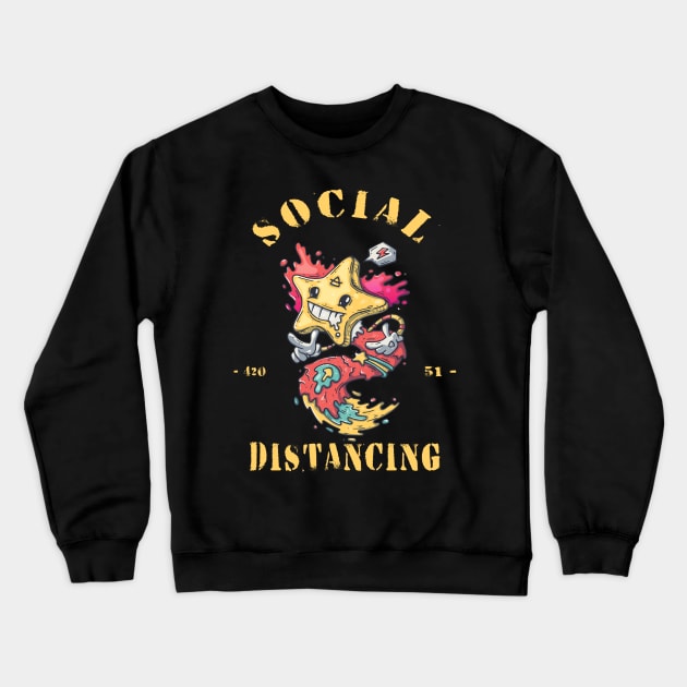 Psychedelic Shooting Star Crewneck Sweatshirt by pa2rok